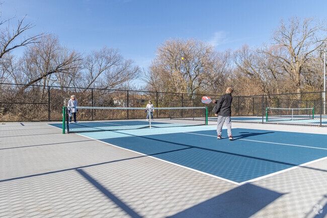 Cottage Grove residents play some Pickleball at the park.