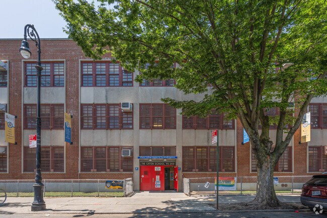 The student population of The Ps 249 Caton is 748 and the school serves PK-5.