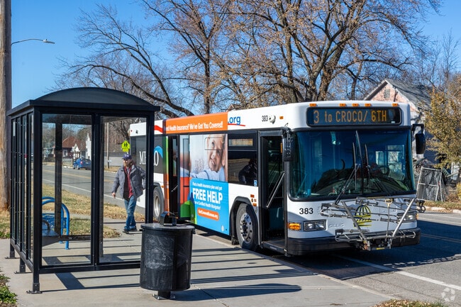 Topeka Metro buses offer public transportation with stops throughout East Topeka.