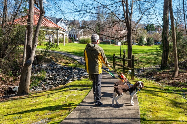 An extensive trail system runs through the Meadowmont neighborhood.