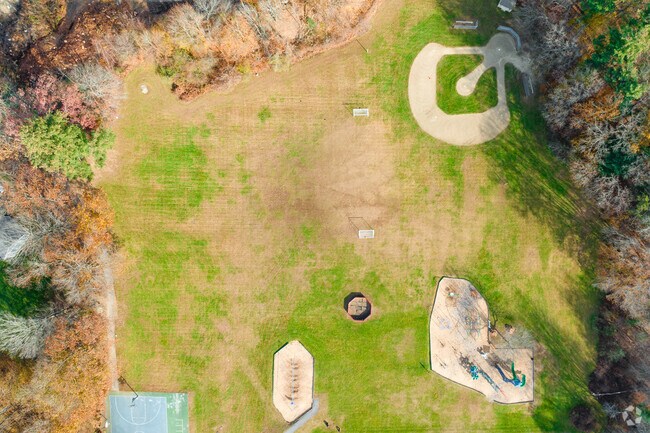 Marguerite E. Peaslee Elementary School has playgrounds and fields for recreational.