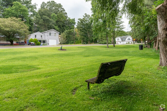 Relax in some peace and quiet in the grassy public areas with benched beside Toby Creek.