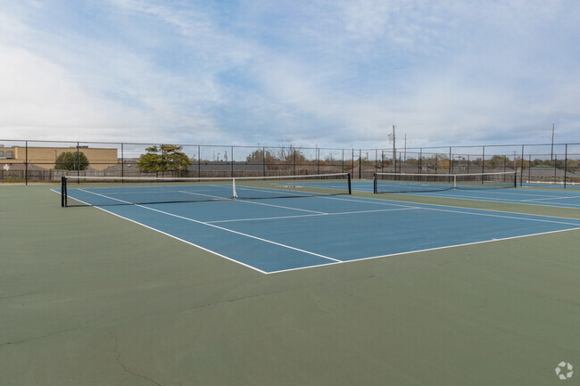Students can learn to play tennis and many other sports at Carl Albert Middle School.