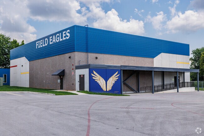 A newly constructed FEMA storm shelter provides for the safety of Field Elementary School.