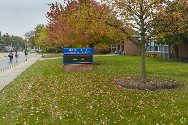 Students walk to school when attending Bartlett Elementary School as well as have bus pickup.