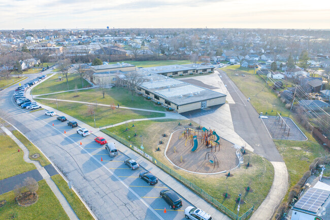 William F Murphy Elementary School offers a sprawling campus when viewed from above.