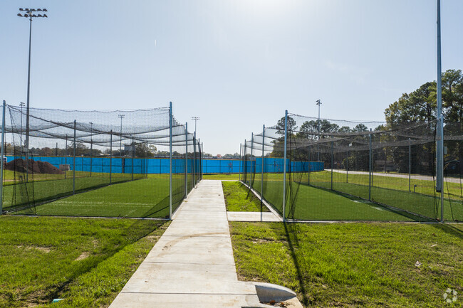 Hardy Middle School has training batting cages for student athletes.