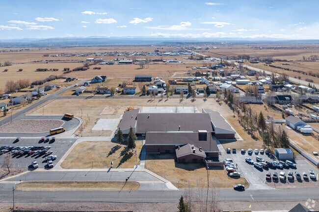 A welcoming entrance is seen at Urie Elementary School.