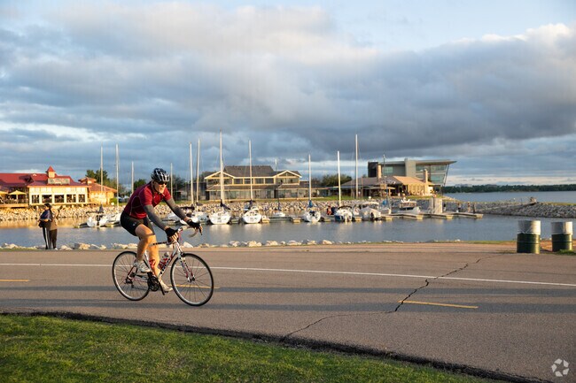 Many Edgewater-Lakepointe residents take advantage of the bike path that surrounds Lake Hefner.