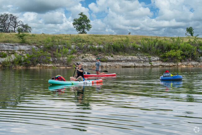 Parkside residents enjoy Cedar Breaks Park, a local gem for kayaking in Georgetown, TX.