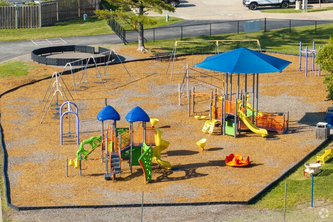 Students love the playground at Our Lady of Lourdes Interparish School.