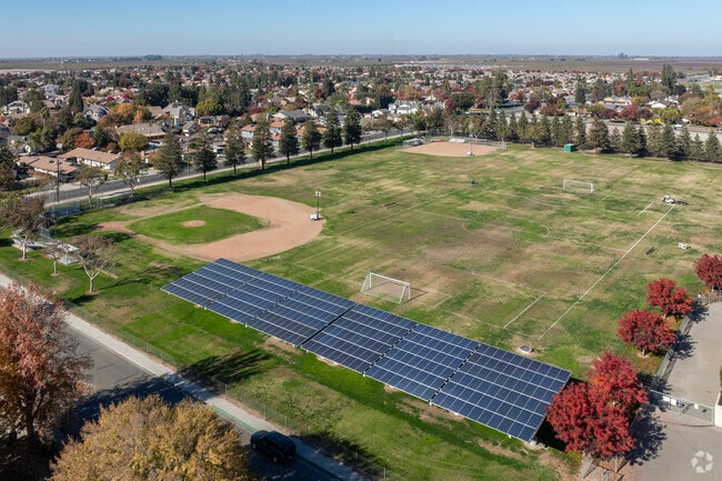 The soccer field at Kerman Middle School.