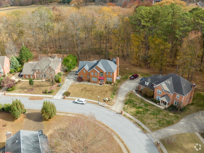 Some streets in North Gate-Big Ridge feature larger homes close together on medium-size lots.