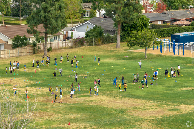 Students play the field at Van Buren Elementary in Placentia.