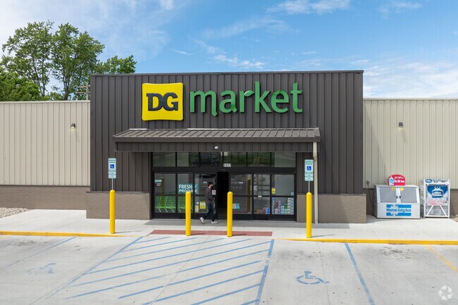 Residents of Saint Bernice grocery shop at the DG Market in Paris IL, fifteen minutes away.