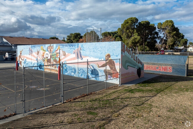 A large mural at Hamilton School in Fresno.