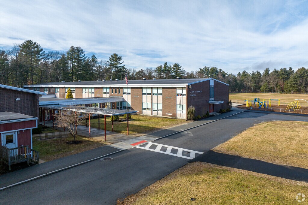 The arrival and drop off area at the John F. Kennedy Elementary School in Billerica, MA.