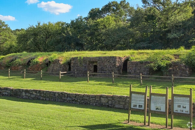 The coke ovens preserve Chickamauga's industrial past with iron and coal.