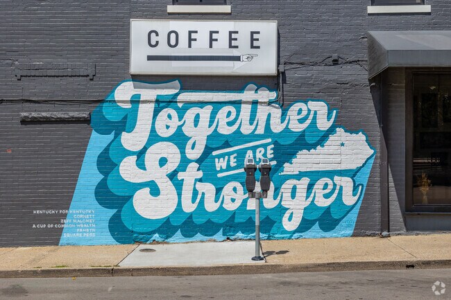 The Together We are Stronger mural is in the Greater East End-Kenwick neighborhood.