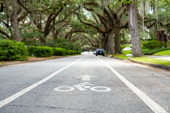 Bingsville boasts bike lanes throughout the neighborhood for biker safety.