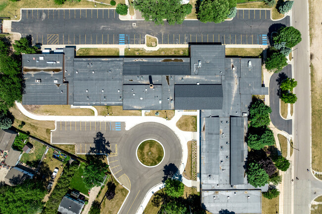 Overhead view of Parkview Elementary School.