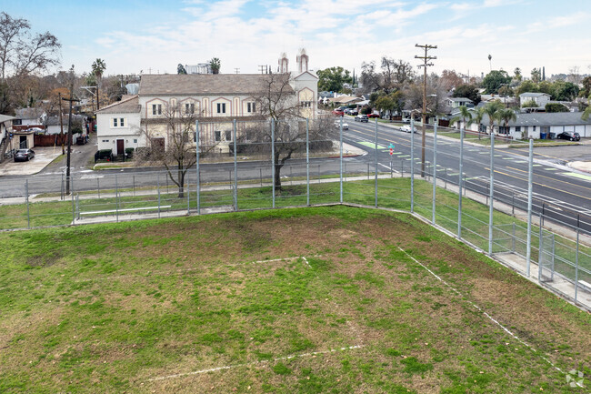 The baseball field at Muir Elementary School in Fresno.