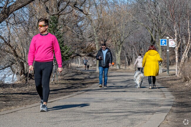 When the sun is out, the walking trails fill up around Lake Harriet.