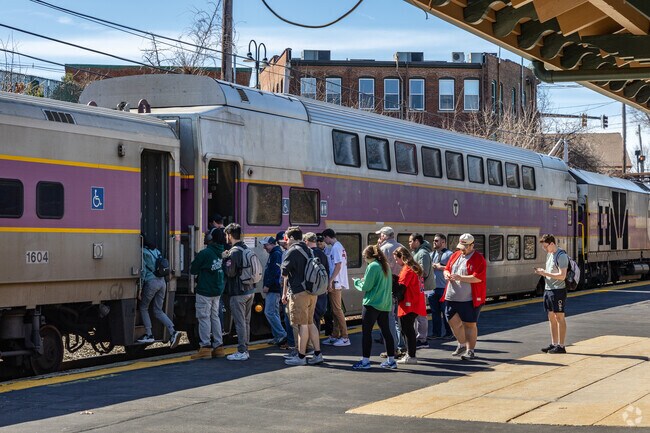 Centrally located Franklin Station makes commuting into Boston quick and easy.