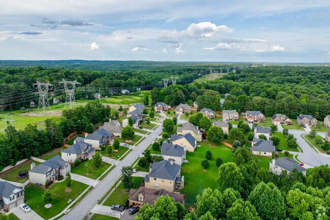 Homes in Bill Arp are interwoven between the natural greenery.