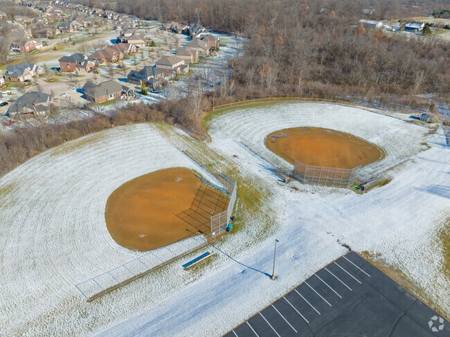 Students practice on the baseball fields during the season.