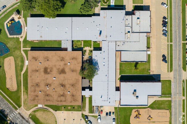 This is a top down view of Kensler Elementary School.