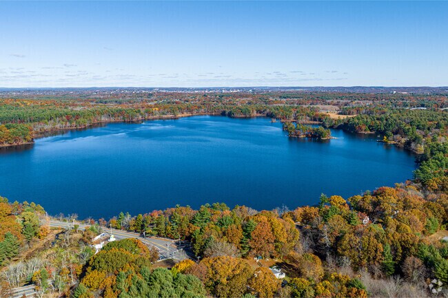 Haggetts Pond is the 59-acre body of water that shares its name with the neighborhood.