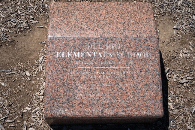 This original plaque at Del Rio Elementary School in Oceanside.