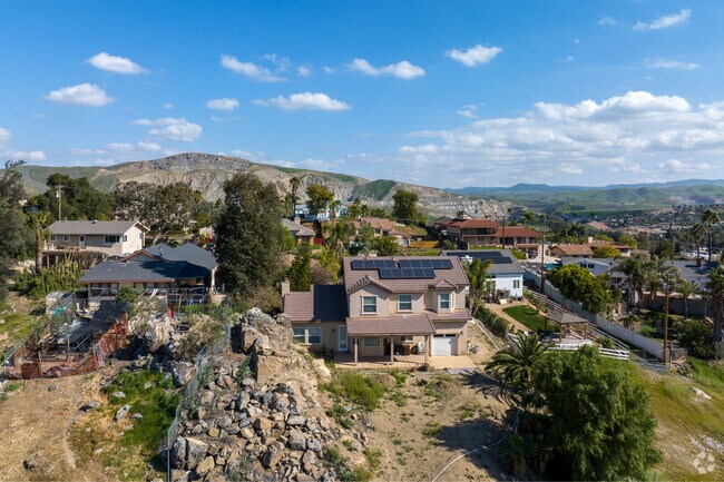 Beautiful hilly terrain surrounds some homes in the El Cerrito area.