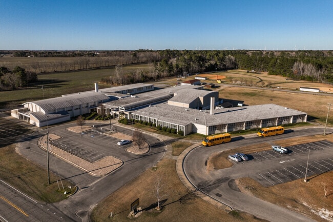 Located near Albemarle Plantation, Perquimans Middle School offers STEM and arts programs for students.