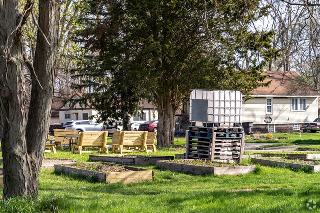 Neighborhood associations meet at community gardens throughout Brightmoor.