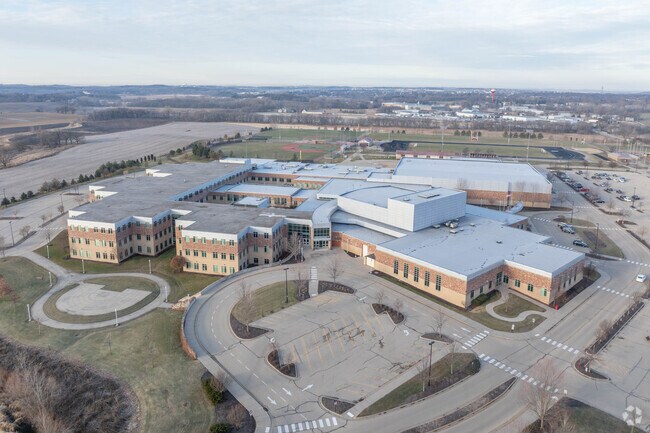 Sun Prairie East High School has a beautiful campus.