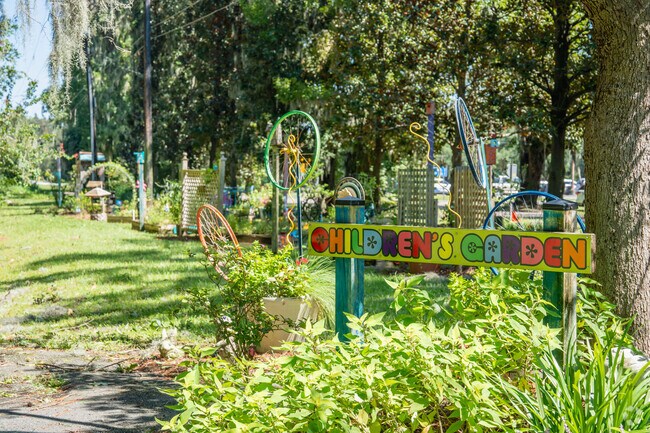A colorful children's garden can be found on the grounds of Savannah Botanical Gardens.
