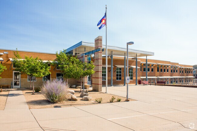 Clear Sky Elementary is located to the west of the Red Hawk neighborhood.