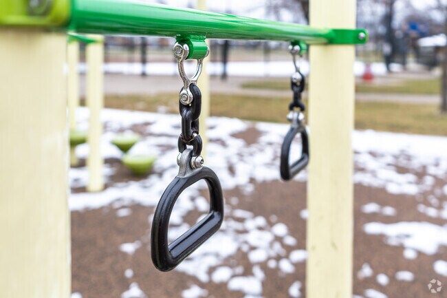 Kids can work on their arm strength at Margaret J. Lange Park.