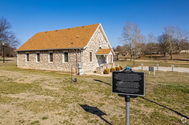 The African American Heritage trail sign in front of Timmons Hall at Silver Springs Park