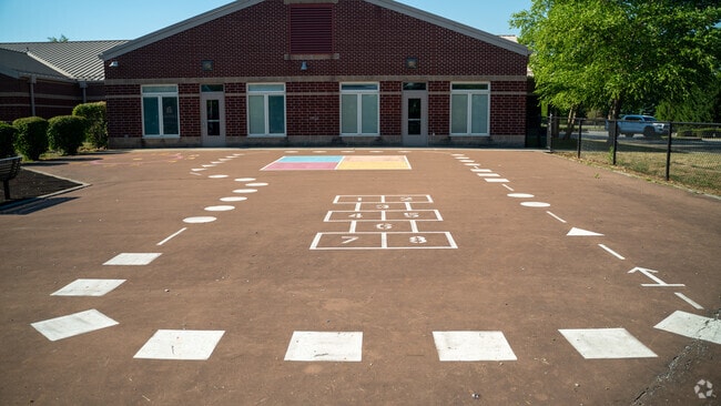 Chalk-drawn games enjoyed by the students at Bridgeport Elementary in Chapel Hill-Ben Davis.