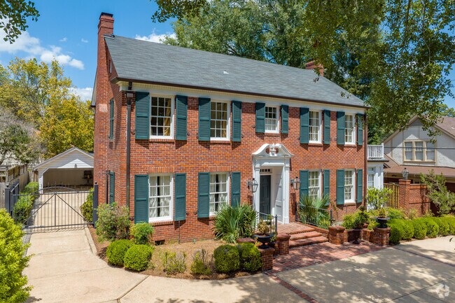 Stately colonials are at home in Belhaven's quiet residential neighborhoods.