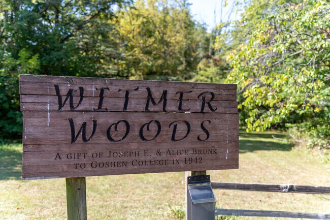 Locals can enjoy Witmer Woods, which is located in Goshen, Indiana.