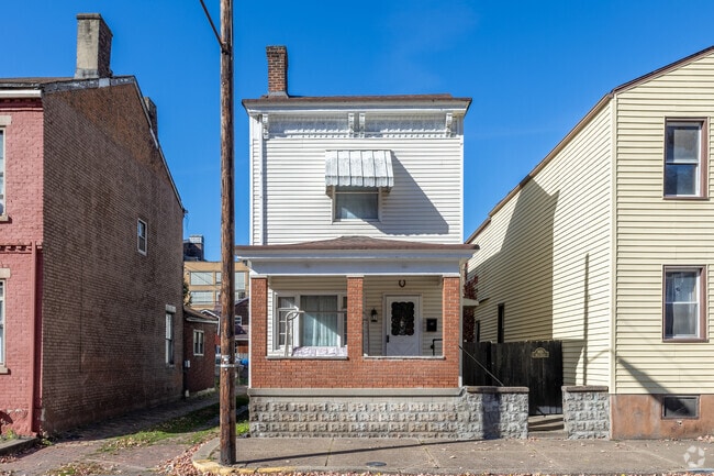 Some homes in South Wheeling offer covered front porches.