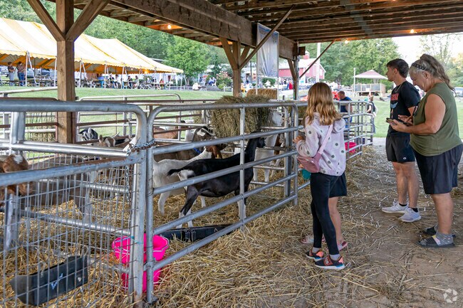 Logantown residents enjoying a local Farmers Fair held in the community.