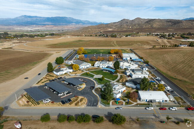A mountain view is seen from Valley View Elementary School in Nuevo.
