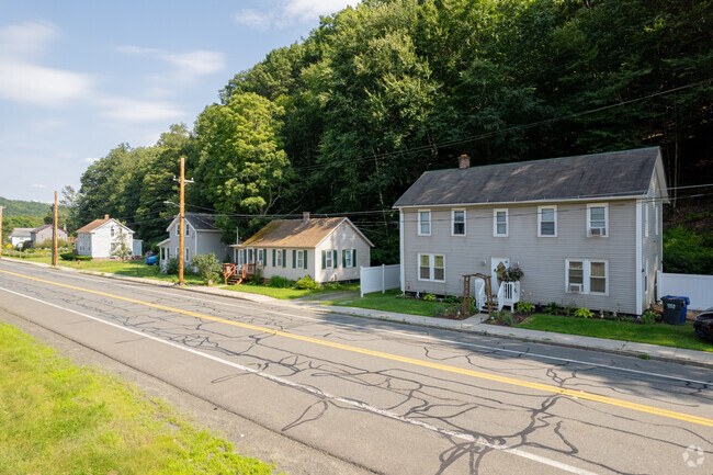 There are some streets in Huntington that are filled with homes but only near the town's center.