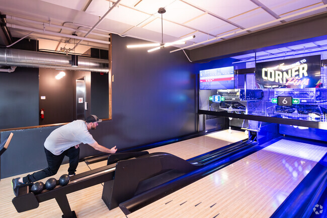 Corner Pins is Central Lima is a great spot to grab a drink and do a little duck pin bowling.