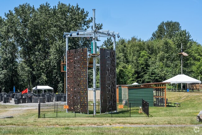 Test your rock climbing skills at High Trek Adventures, in Harbour Pointe.
